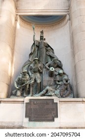 Albert Dock, Liverpool  UK - September 16th 2021: Memorial For The Members Of The Liverpool Exchange Newsroom Who Gave Their Lives In World War 1