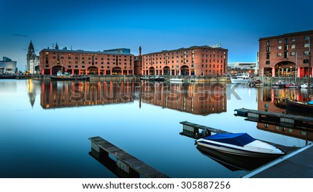 Albert dock warehouse in Liverpool , England.
