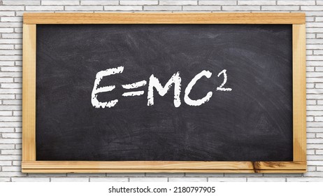 Albert Einstein E=MC2 Formula, E=mc2 Equation on chalkboard
