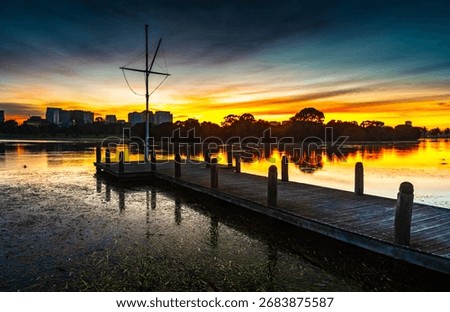 Albert park lake dramatic reflections 