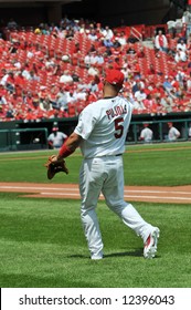 Albert Pujols At Busch Stadium Throwing The Ball