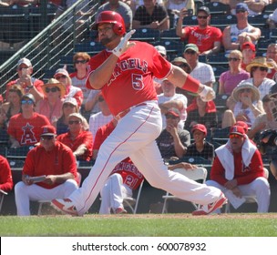 Albert Pujols DH For The Los Angles Angels At Tempe Diablo Stadium In Tempe Arizona USA March 10,2017.