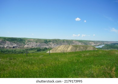 Alberta Badlands Near Drumheller In Summer