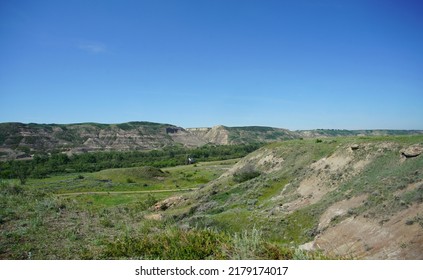 Alberta Badlands Near Drumheller In Summer