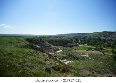 Alberta Badlands Near Drumheller In Summer