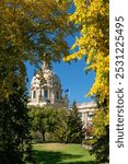 Alberta Legislature Building exterior in autumn