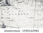 Alberta state on the map