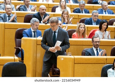 Alberto Nuñez Feijoo. President Of The Popular Party Of Spain In The Senate Of Madrid. MADRID, SPAIN - OCTOBER 18, 2022.