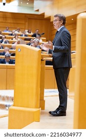 Alberto Nuñez Feijoo. President Of The Popular Party Of Spain In The Senate Of Madrid. MADRID, SPAIN - OCTOBER 18, 2022.