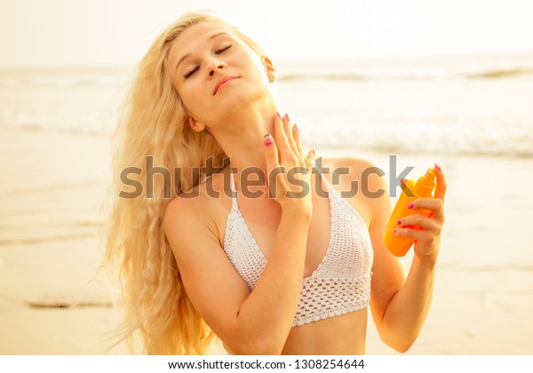 Albino Woman Knitted Top White Skin Stock Photo Edit Now 1308254644