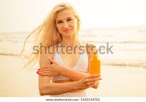Albino Woman Knitted Top White Skin Stock Photo Edit Now 1420134701