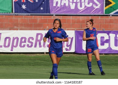 Albion Hurricanes Midfielder For The Houston Baptist University Huskies At GCU Stadium In Phoenix Arizona USA August 24,2018.