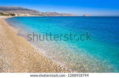 Albir beach in Alfas del Pi of Alicante Spain at Costa Blanca