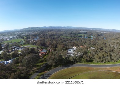 Albury, New South Wales, Australia Aerial Photography, Is A Regional City It Is Located On The Hume Highway And The Northern Side Of The Murray River.