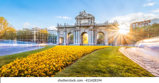 The Alcala Door (Puerta de Alcala) is a one of the ancient doors of the city of Madrid, Spain. It was the entrance of people coming from France, Aragon, and Catalunia. It is a landmark of the city.