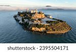 Alcatraz Island At San Francisco In California United States. Nature Island Prison. Tourism Landmark. Alcatraz Island At San Francisco In California United States.
