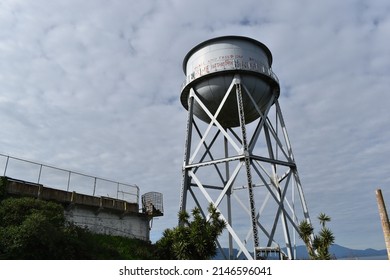 Alcatraz Island Water Tower With American Indian Movement (AIM) 