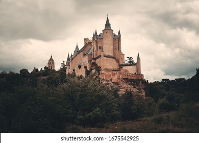 Alcazar of Segovia as the famous landmark in Spain.