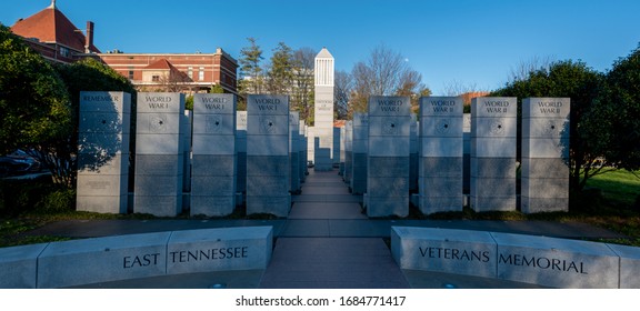 Alcoa, TN - March 8 2020: The East Tennessee Veterans Memorial Located In Knoxville, TN