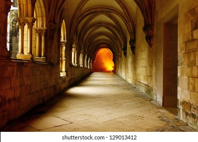 Alcobaca Monastery cloister, Alcobaca, Portugal