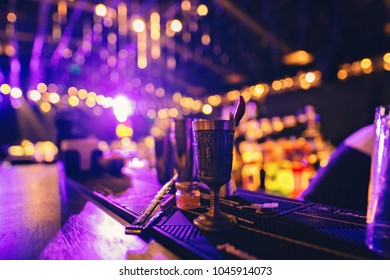 alcohol cocktail drink on the bar ready for party - Shutterstock ID 1045914073