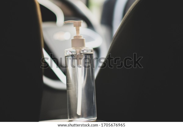 Alcohol\
gel 70% in car  for cleaning hands everywhere\
