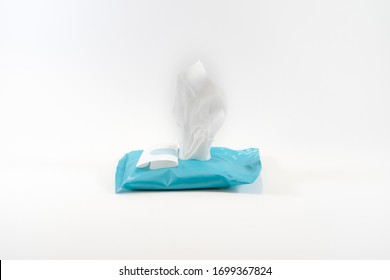 Alcohol Wipes On White Background