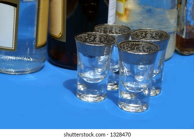 Alcoholic Beverages Shot Glasses Stock Photo 1328470 | Shutterstock