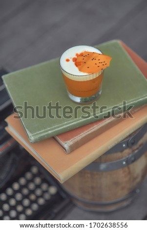 alcoholic cocktail on an old wooden table
