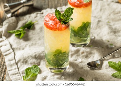 Alcoholic Queens Park Swizzle Cocktail With Rum And Mint