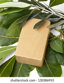 Aleppo Soap And Laurel On White Background