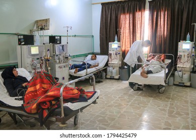 Aleppo, Syria, February 19, 2020:
A Doctor Treats A Patient In The Hospital