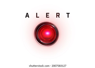 Alert lamp Isolated on pure white with red glow. Red alert lamp. Will lay cleanly on white background without any image borders. - Shutterstock ID 2007583127
