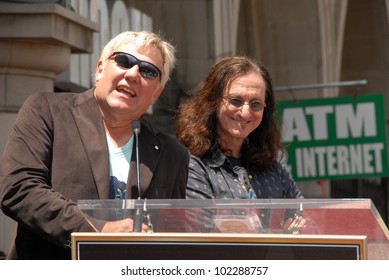 Alex Lifeson And Geddy Lee At The Induction Ceremony For RUSH Into The Hollywood Walk Of Fame, Hollywood, CA. 06-25-10