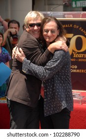 Alex Lifeson And Geddy Lee  At The Induction Ceremony For RUSH Into The Hollywood Walk Of Fame, Hollywood, CA. 06-25-10