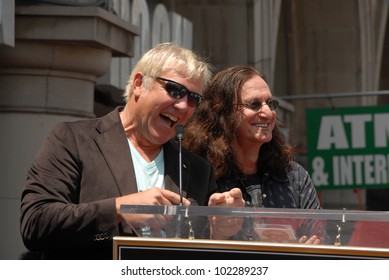 Alex Lifeson And Geddy Lee  At The Induction Ceremony For RUSH Into The Hollywood Walk Of Fame, Hollywood, CA. 06-25-10