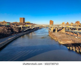 Alexander Hamilton Bridge Across The Harlem River In New York City