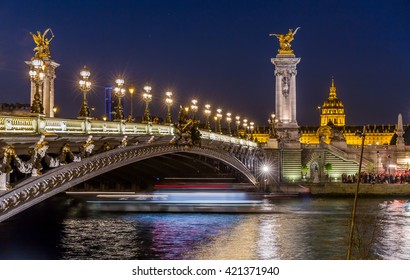 Alexander III bridge in Paris, France