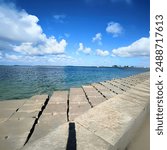 Alexandria, Egypt. the corniche Mediterranean sea front near the Bibliotheca Alexandrina, Alexandria, Egypt.