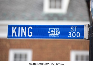 Alexandria King Street Blue Sign Detail