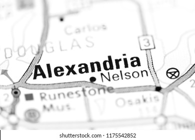 Alexandria. Minnesota. USA On A Map