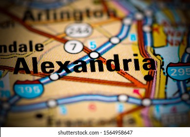 Alexandria. Virginia. USA On A Map