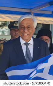 ALEXANDROUPOLI, GREECE-MAY 14, 2018:Greek President Prokopis Pavlopoulos. Selebration Of Alexandroupoli Independence Day Parade.  