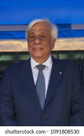 ALEXANDROUPOLI, GREECE-MAY 14, 2018:Greek President Prokopis Pavlopoulos. Selebration Of Alexandroupoli Independence Day Parade.  