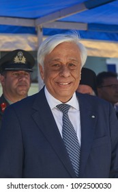 ALEXANDROUPOLI, GREECE-MAY 14, 2018:Greek President Prokopis Pavlopoulos. Selebration Of Alexandroupoli Independence Day Parade.  