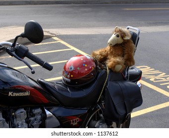 Alf On A Motorcycle