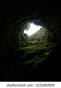 Algar Do Carvao Volcanic Cavern In Terceira Island, Azores, Portugal