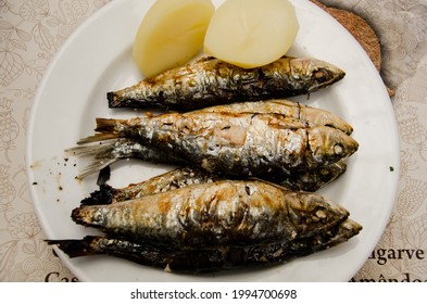 Algarve Cuisine Is Famous For It's Seafood. Fresh Fish Is Served With Potato In Numerous Places In The City Of Faro