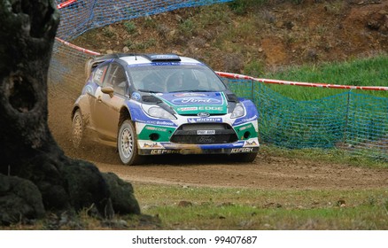 ALGARVE, PORTUGAL - MARCH 31: Jari_Matti Latvala (FIN) Driving Is Ford Fiesta RS WRC In Rally De Portugal 2012 On March 31, 2012 In Algarve, Portugal