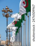 Algerian Flags Algiers Streets old city seafront Algeria 